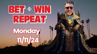 Bet-Win-Repeat with Detroit Lenny Picks and Parlays Monday 11/11/24