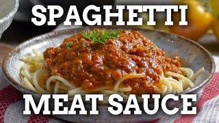 The BEST Spaghetti Meat Sauce Recipe