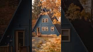 a-frame #cabin #nature #forest # cozy #дом #домвлесу #домик #осень2023