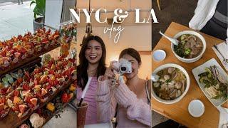 NYC + LA vlog | the met after hours, west coast trip + luggage mishap, fun times with friends