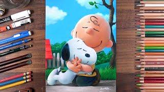 Drawing Peanuts - Snoopy & Charlie Brown | drawholic