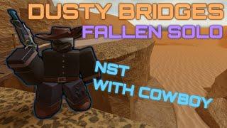 HOW TO Solo Fallen on DUSTY BRIDGES NO SPECIAL TOWERS NST | Tower Defense Simulator | Roblox