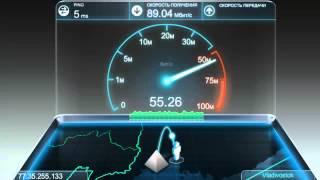 Тест скорости интернета на www.speedtest.ru