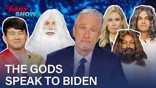 Jon Stewart & The News Team Deliver a Divine Message to Biden | The Daily Show