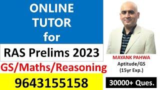 Online Tutor for RAS 2023 Prelims Exam|Online Tutor for RAS Exam|Online Tutor for RAS 2023|RAS 2023