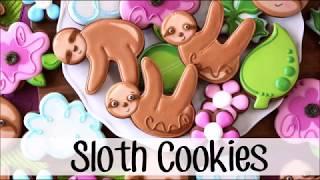 How To Make Decorated Sloth Sugar Cookies