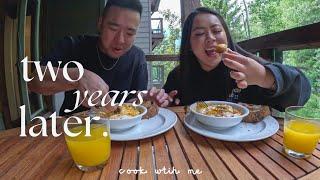 two years later | cooking for my husband | celebrating love with food |  tiffycooks vlog