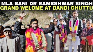 Grand Welcome of MLA Bani Dr Rameshwar after Winning at Dandi Ghuttu Bani