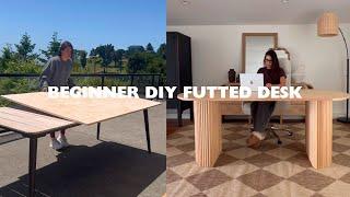 Beginner Friendly DIY Flutted Desk Build! 