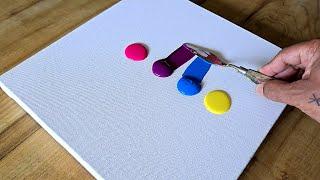 Easy Acrylic Painting Technique / Textured Abstract Painting / Step By Step For Beginners