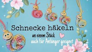 Schneckean einem Stück gehäkelt auch für Anfänger geeignet 🫶