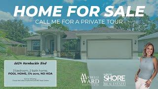 POOL Home for sale, 6624 Hornbuckle Blvd, Northport FL. Paula McCabe | Sarasota, Fl | 941-313-0864