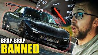 BANNED! Mazda RX-7 Goes BRAAAAAAAAP on the Nürburgring!