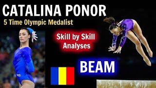 CATALINA PONOR - 5 Time - Olympic Medalist - Romania.  Skill by skill BEAM Analyses with Olympian