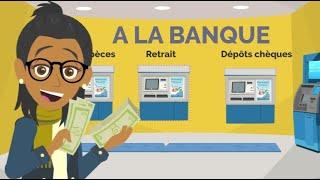 French conversation at the bank + VOCABULARY / Conversation à  la banque