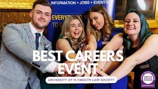 Plymouth Law Society - BEST CAREERS EVENT -  LawCareers.Net 2023 Student Law Society Awards