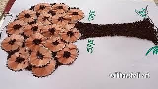 Pencil shaving art and craft ideas | Vanmahotsav activity using pencil shaving and tea powder |