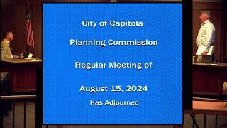 Planning Commission Meeting 8-15-2024