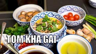 Tom Kha Gai Rezept | Original Thailändische Kokosmilch Suppe