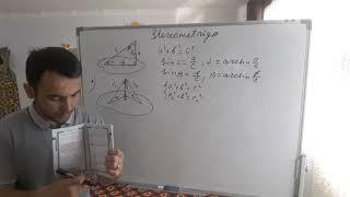 Geometriya. Og'ma,proyeksiya,perpendikulyar.Ortogonal pr. Fazoda koordinatalar sist, simmetrik nuqta