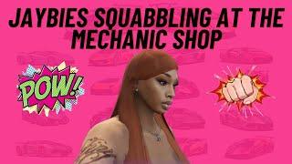 Jaybies Squabbling At The Mechanic Shop