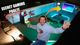 I Built a SECRET Game Room In My POOL!!!