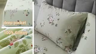 Unleash Your Inner Garden Guru with FADFAY Floral Bed Sheets | Sage Green Flower Printed Sheets