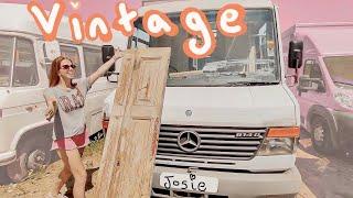 Ep 8: - DIY vintage french sliding door - solo female Van Build  Bus Off with Josie