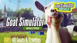 Goat Simulator Remastered: Unlocking All Goats & Trophies in Goatville! | Family Playthrough