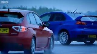 Mitsubishi Evo vs. Subaru Impreza - Top Gear - BBC