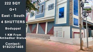 (187) 4 SHUTTERS || 222 SQY || East-Sou || 30'-25' Road || 1 km Ambedkar Statue ||బోడుప్పల్-Boduppal