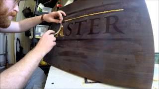 Gold Leaf Lettering on Wood - Traditional Gilded Sign - Aster - San Francisco