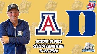 Arizona vs Duke 11/22/24 Free College Basketball Picks and Predictions  | NCAAB Pick