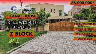 1 Kanal House in DHA Lahore Phase 3 | Perfectly Maintained | Ready for Sale