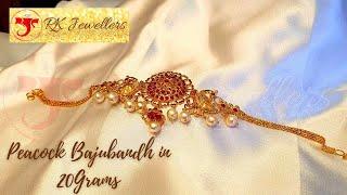 Beautiful Peacock Bajubandh in just 20 grms by RK Jewellers - Goa's Best