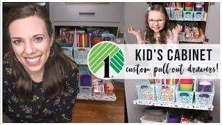 Kids Cabinet Pull-out Drawer Kitchen Makeover on a Budget