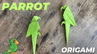 PARROT ORIGAMI TUTORIAL EASY ORIGAMI WORLD PAPERCRAFT IDEA STEP BY STEP | HOW TO MAKE PARROT ORIGAMI