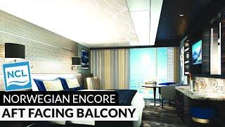 Norwegian Encore | Accessible Aft-Facing Balcony Stateroom Full Tour & Review 4K | Category B1