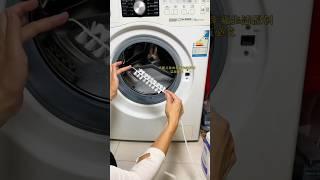 Cleaning the washing machine with a brush