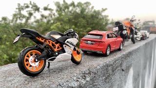 Unboxing of Scale Model KTM RC 390, KTM Duke, Royal Enfield Classic 350, Audi Q7 #diecast