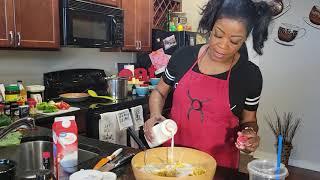 Coach KENYA makes Pandora's SWEET Potato Corn Bread. Delish