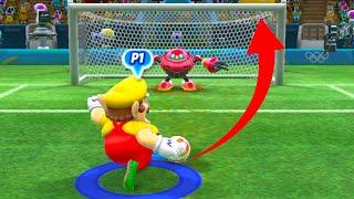 Mario & Sonic Rio 2016 Football:Team Wario vs Team Sonic, BowserJr ,Peach & DK in a Fierce Showdown!