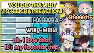 Everyone went crazy when Ver said : "Willy-Millie, My favourite Ship"