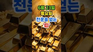 6월23일 월요일 천운을 얻는 대박 띠 #운세 #띠별운세 #돈복 #금전운 #재물운 #로또