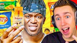 Reacting To KSI Trying Indian Snacks!