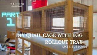 DIY Quail Cage with egg rollout tray using scrap wood! Part 1.