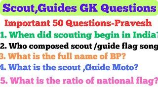 GK Questions and answers scouts and guide