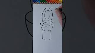 How to draw easy... a Toilet️ #shorts