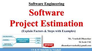 SE 34: Software Project Estimation with Examples