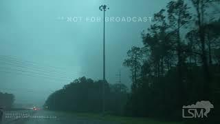 04-10-2024 Slidell, LA - Tornado Crosses i12-Power Poles Exploding